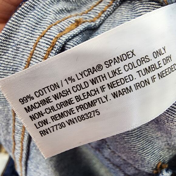 Universal Thread Denim Midi Skirt Size 12 34" Blue Medium Wash Button Front Slit - Picture 8 of 8